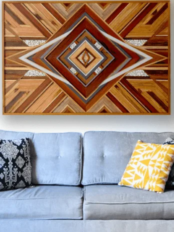 Alma Geométrica – Quadro Mosaico em Marchetaria