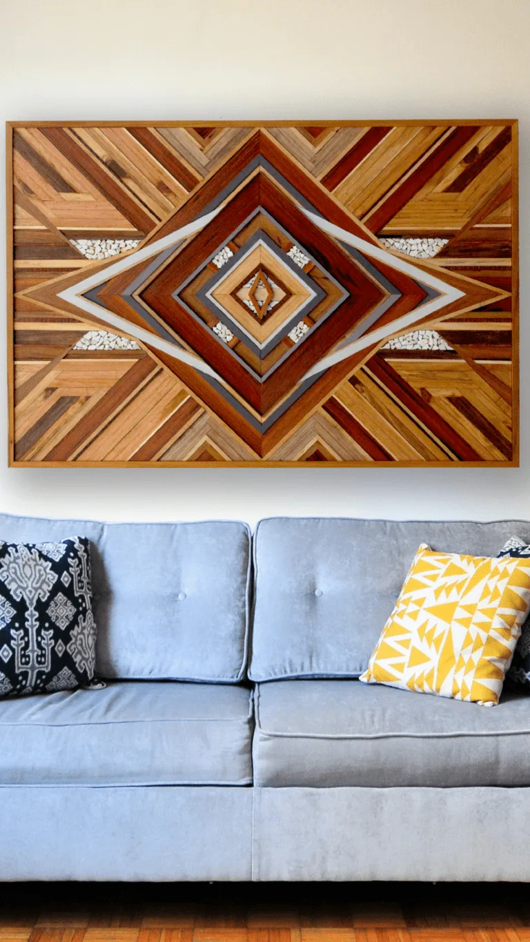 Quadro Mosaico em Madeira #05