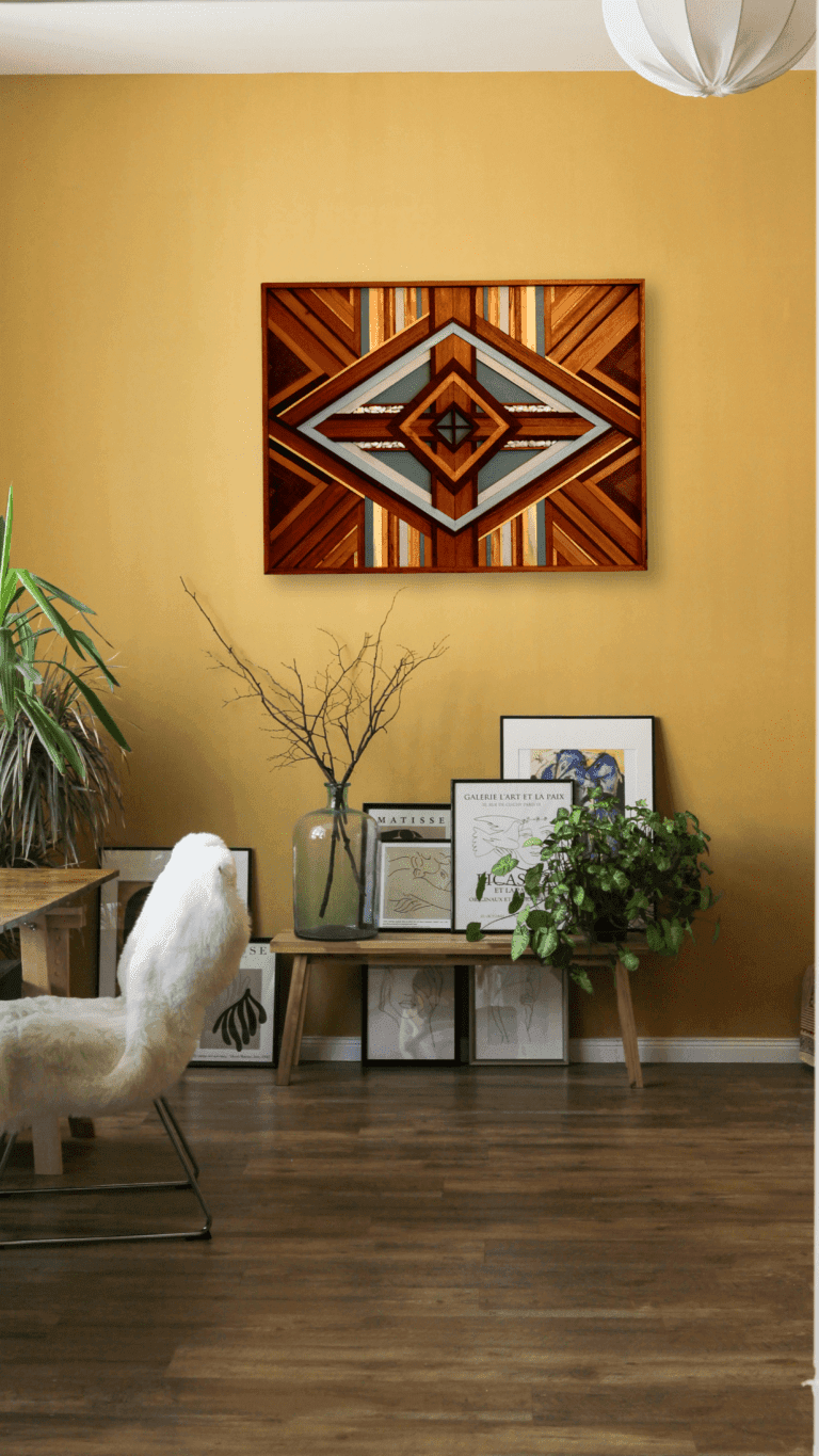 Quadro Mosaico em Madeira em Marchetaria #02