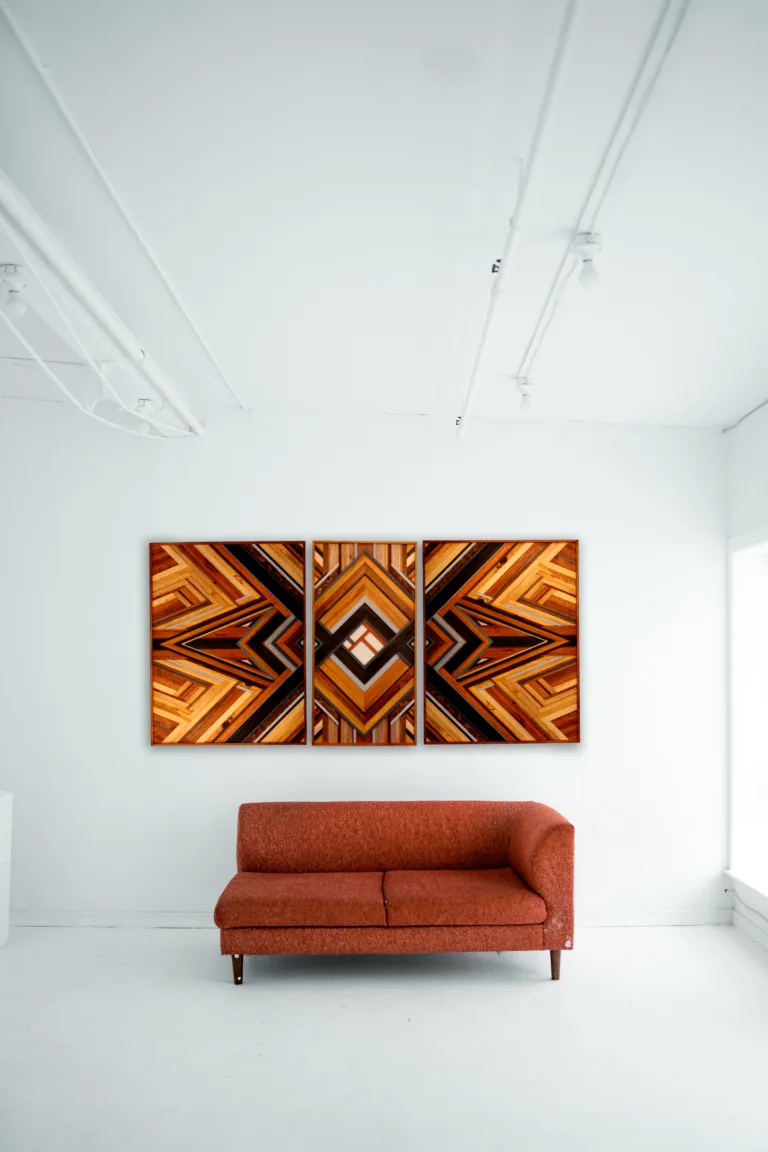 Quadro de Marchetaria Sustentável Horizonte Recomposto