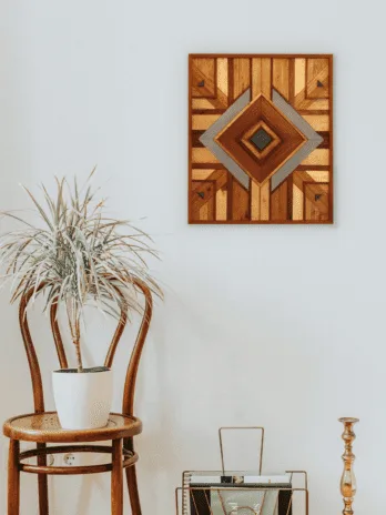 Fragmentos Renovados – Quadro Mosaico em Marchetaria
