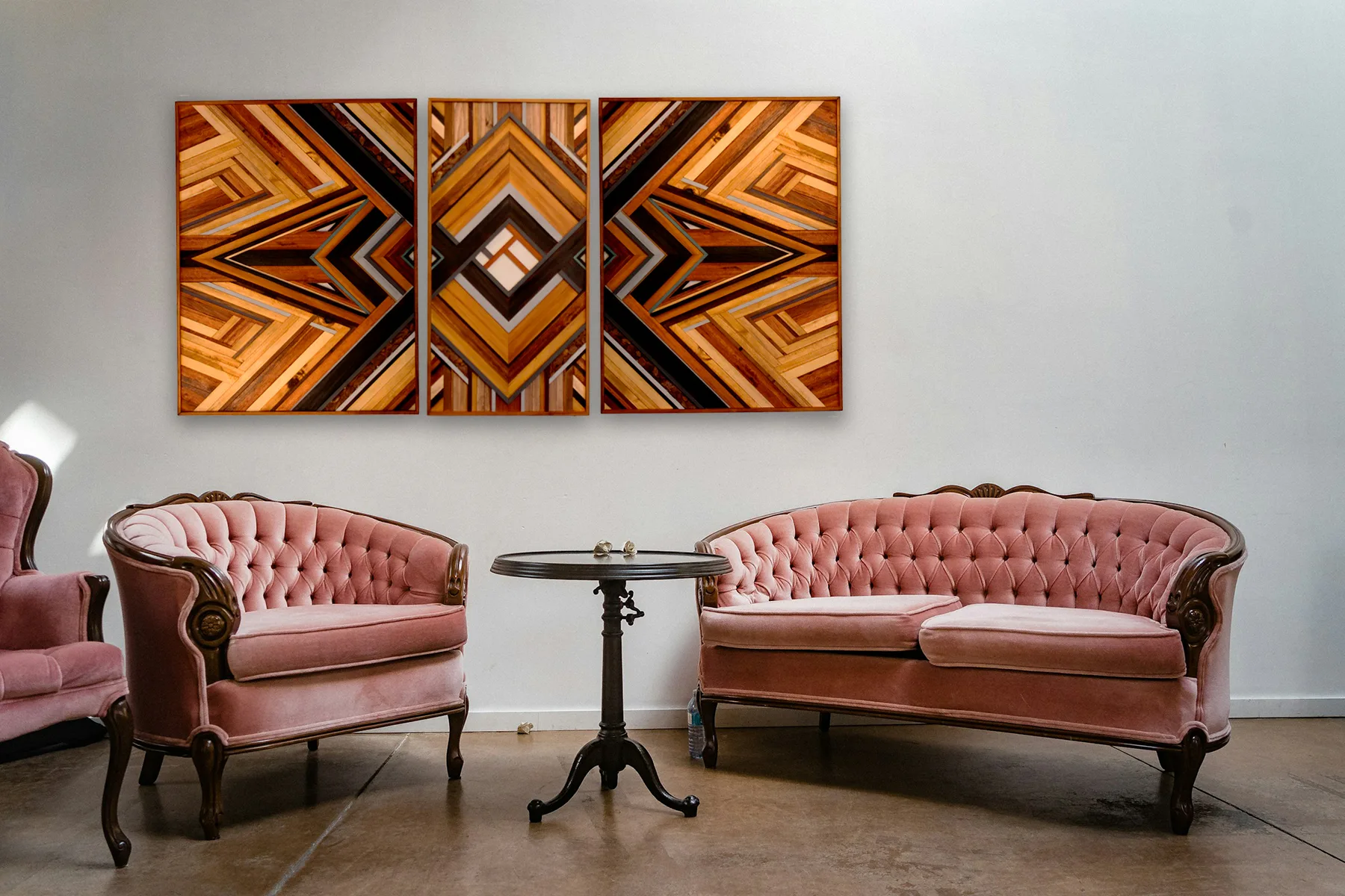 Quadro de Marchetaria Sustentável Horizonte Recomposto
