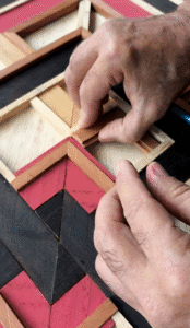 Detalhe no ajuste e colagem