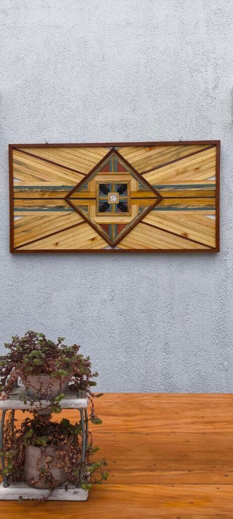 Portal - Arte autoral quadro mosaico marchetaria autoral Ateliê Da'Rua