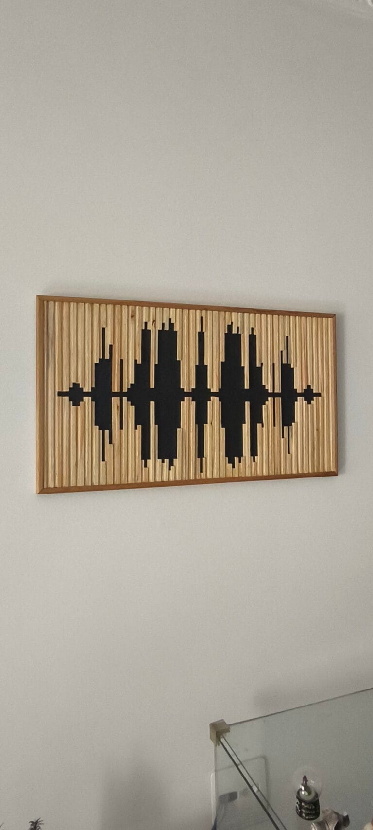 Quadro Soundwave em Madeira